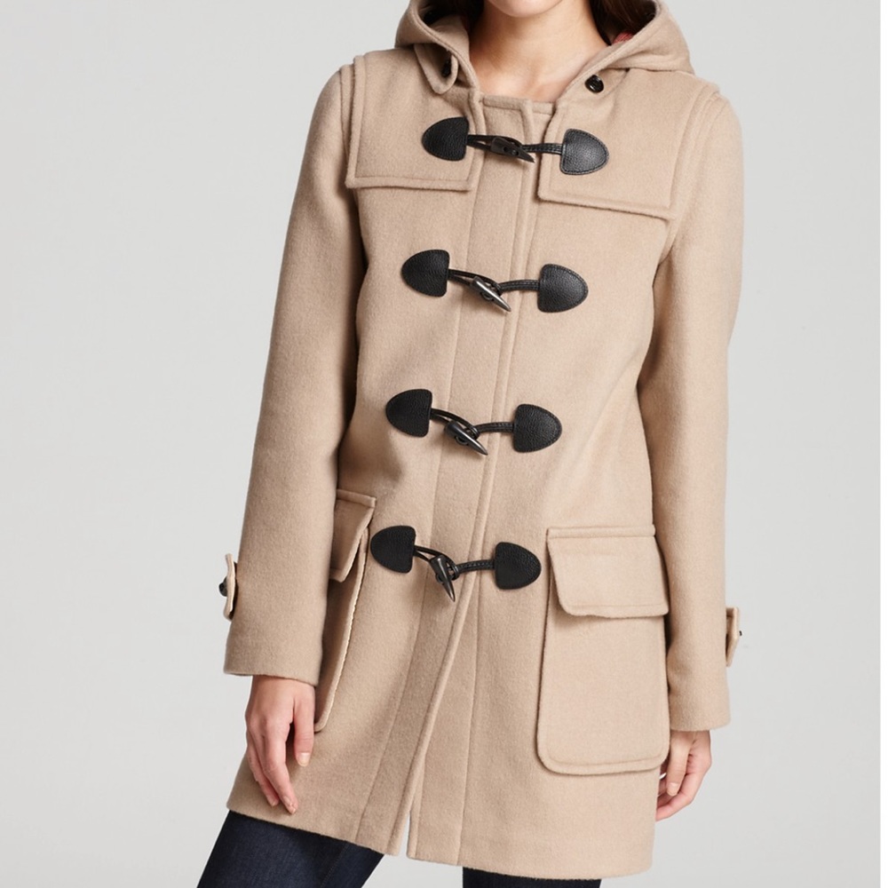 Burberry Womens Wool Toggle Coat